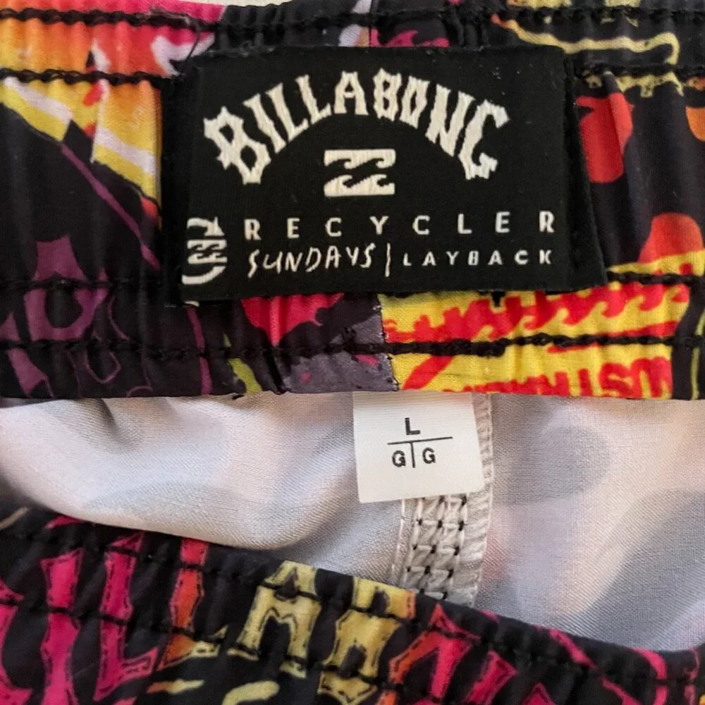 Billabong Boy's Recycler Sunday Layback Swim‎ Trunks, Size Large, ABBBS00141